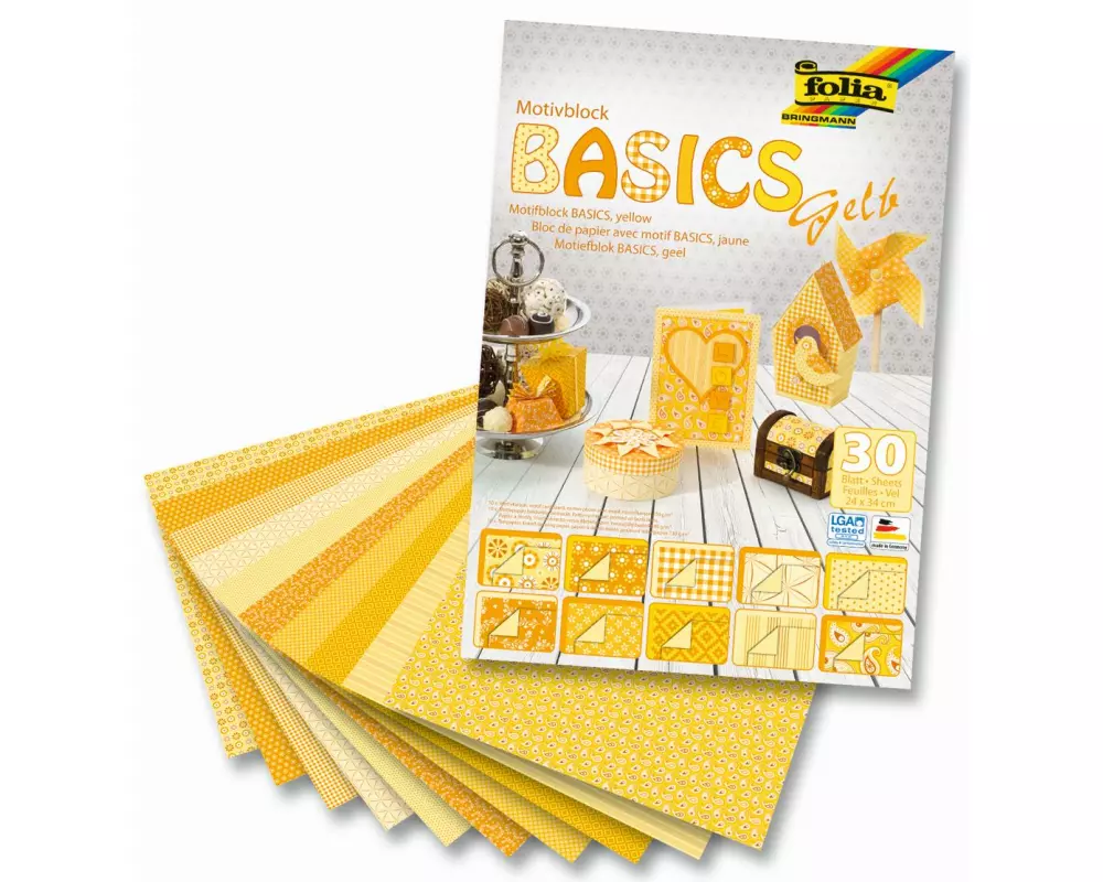 Folia Motivblock Basics Gelb