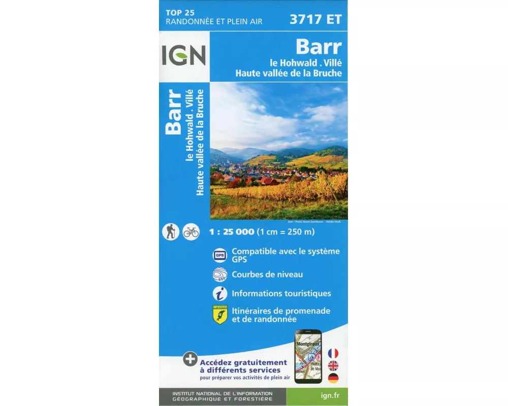 Barr.Le Howald.Villé.Haute Vallée de la Bruche 1:25 000