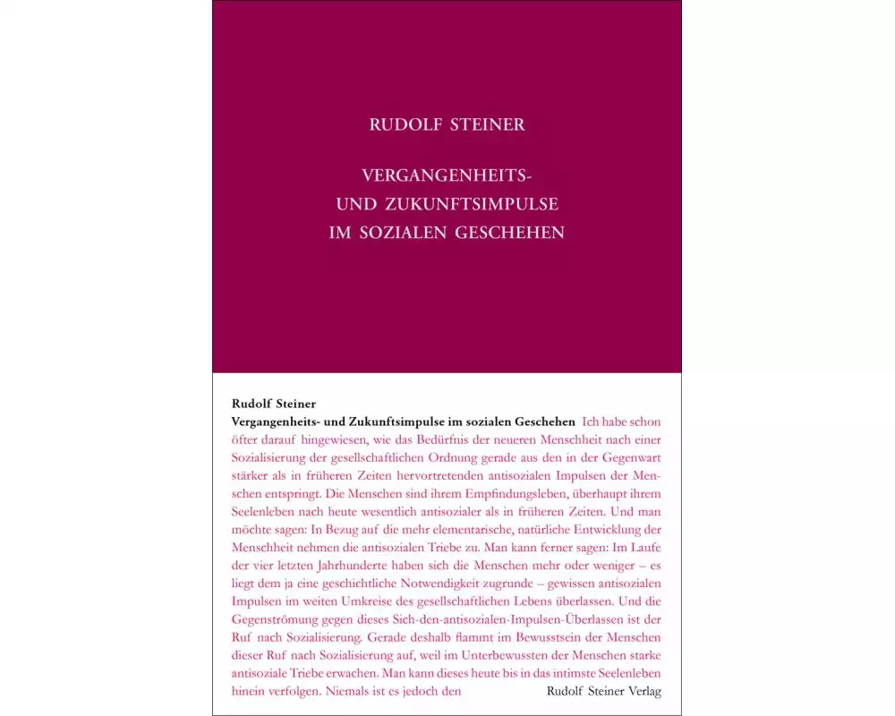 Vergangenheits- und Zukunftsimpulse im sozialen Geschehen