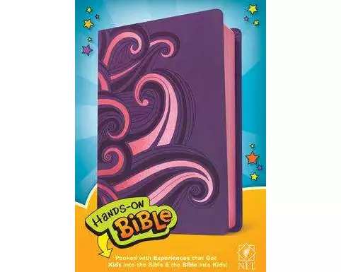 NLT Hands-On Bible (LeatherLike, Purple/Pink Swirls)