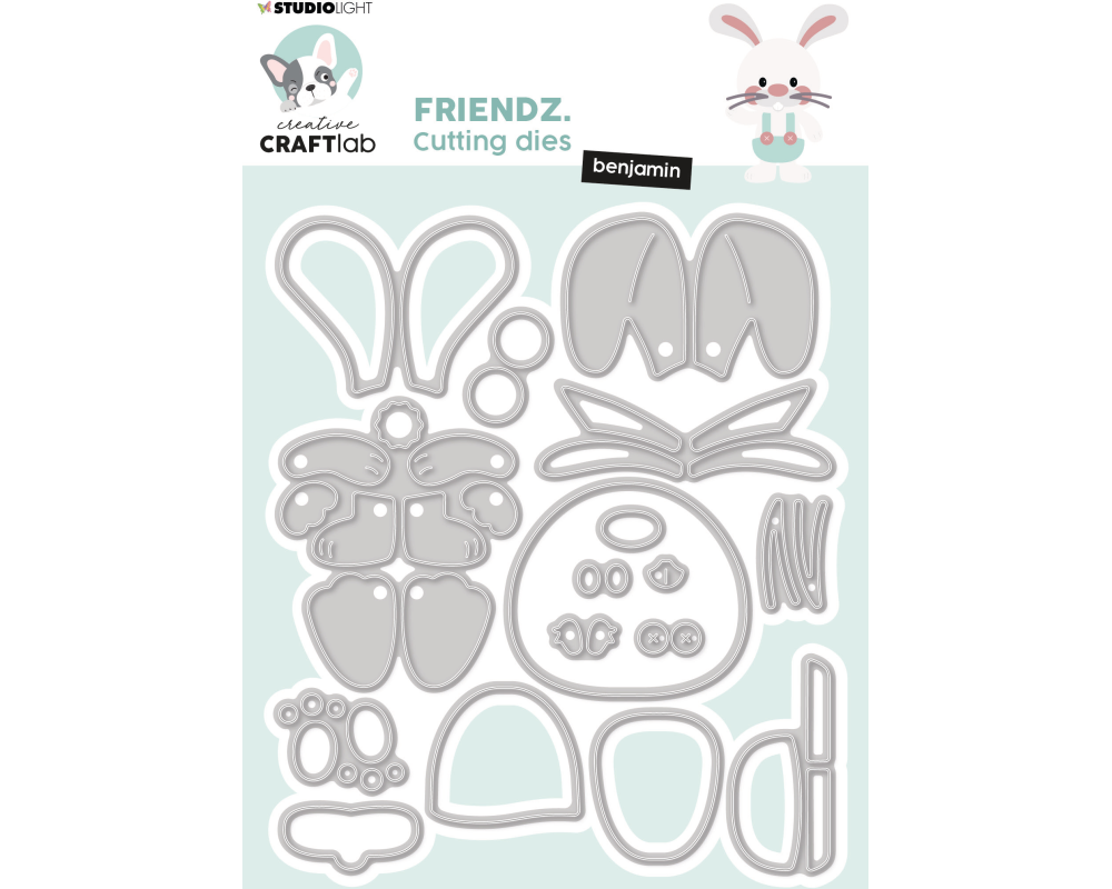 SIZZIX Stanzschablone 12.7x11x0.1cm CD476 Hase 17 Stück