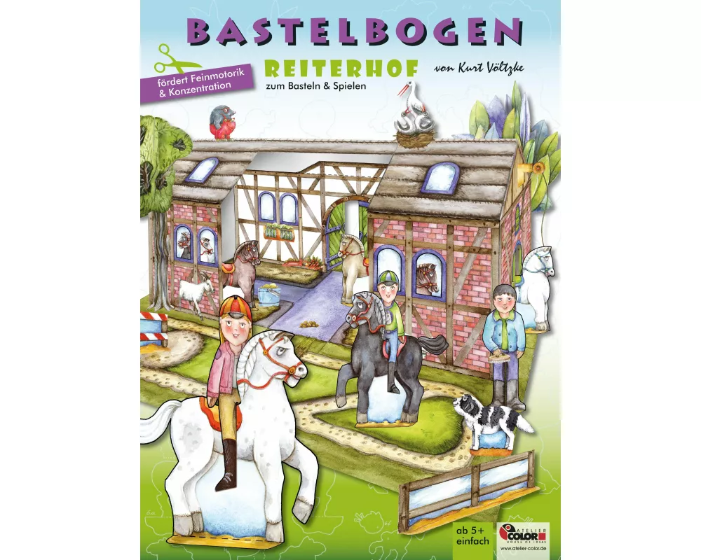 Reiterhof Bastelbogen