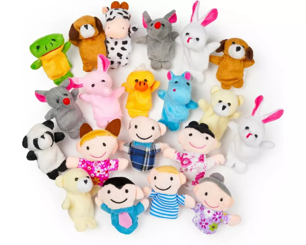Twiddlers Fingerpuppen 20er-Set Polyester Mehrfarbig