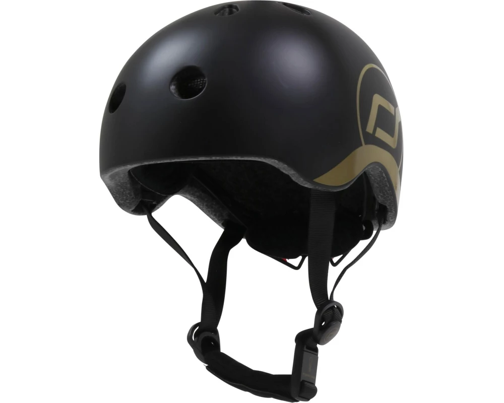 Scoot and Ride Kinderhelm Schwarz/Gold, XXS-S/45 - 50