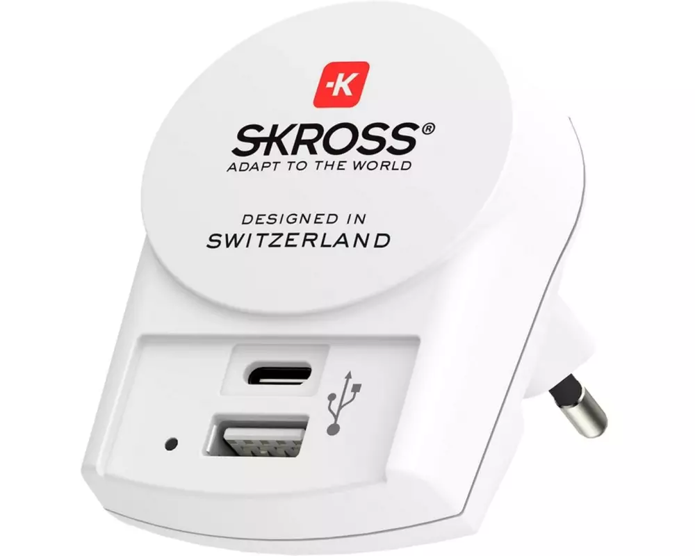 SKROSS Weltreiseadapter PRO+ USB AC30PD