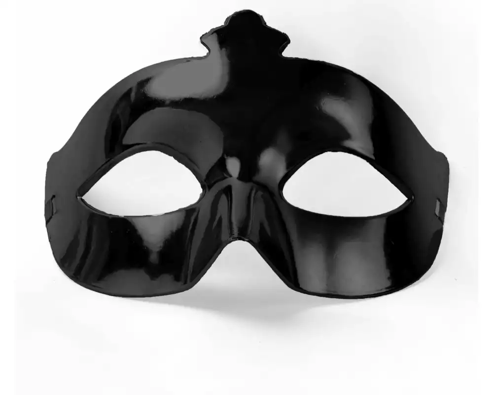 Partydeco Partyaccessoire Maske 8 x 24 cm, Schwarz