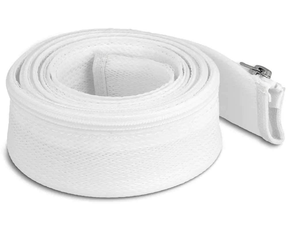 Delock Geflechtschlauch mit Reissverschluss 2 m x 50 mm Weiss