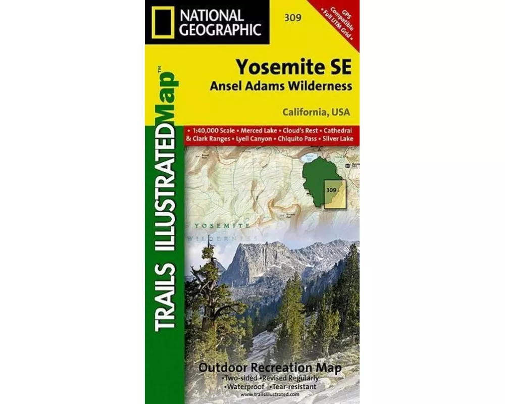 Yosemite Se: Ansel Adams Wilderness Map