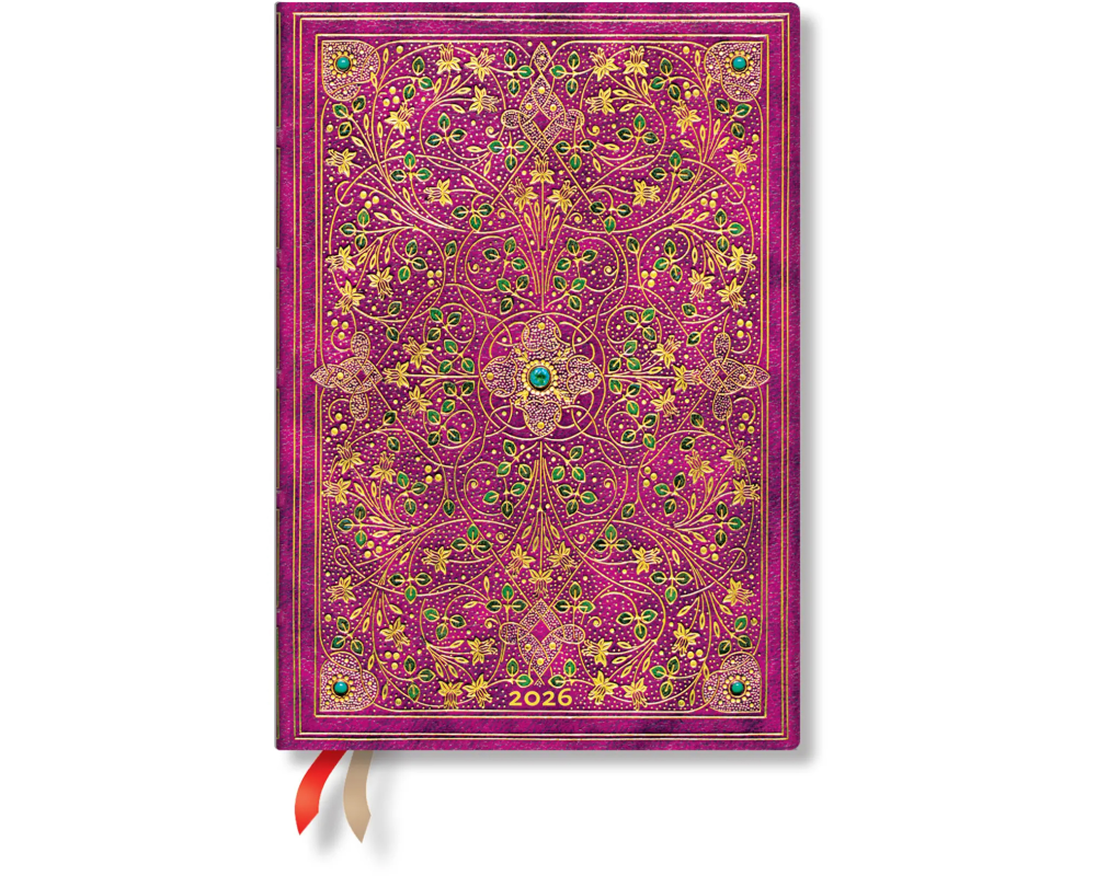 PAPERBLANKS Agenda Diamant. Thron. 2026 FD0682-5 1W/2S HOR Midi SC DE 13x18cm