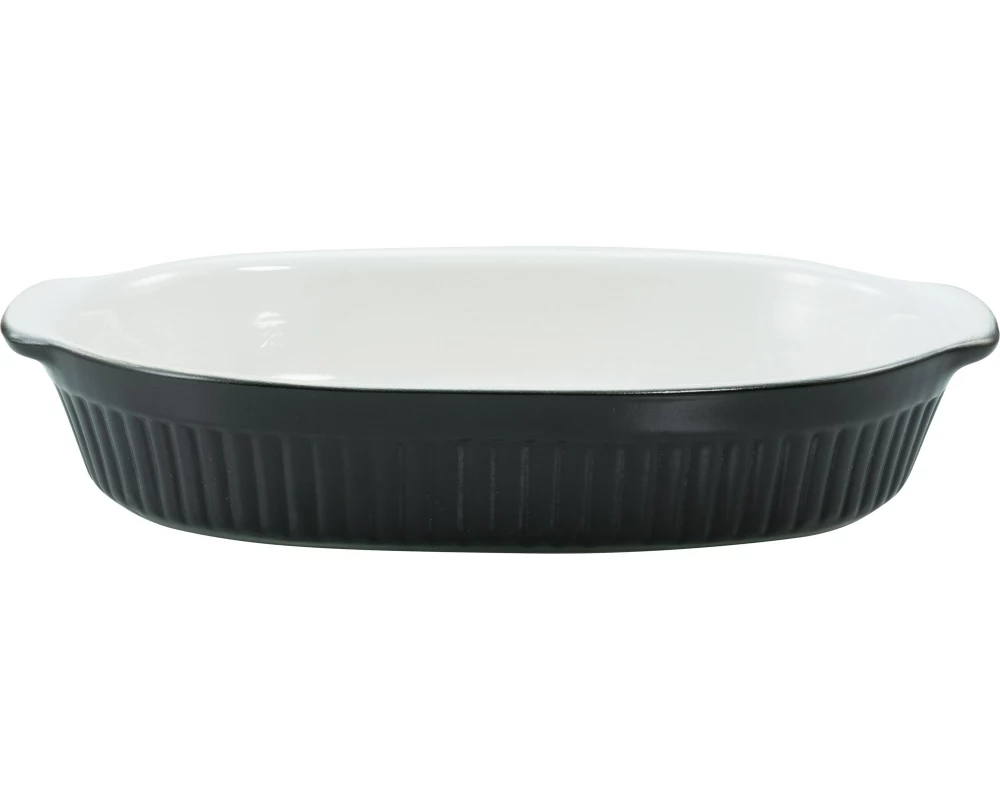 creaTable Auflaufform Oval, Schwarz/Weiss