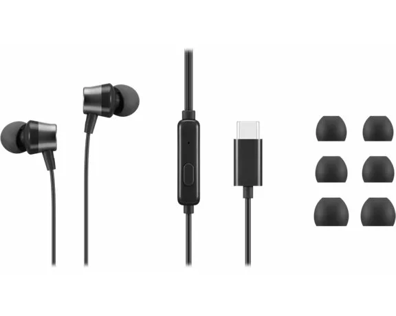 Lenovo USB-C Wired In-Ear Headphones with inline control