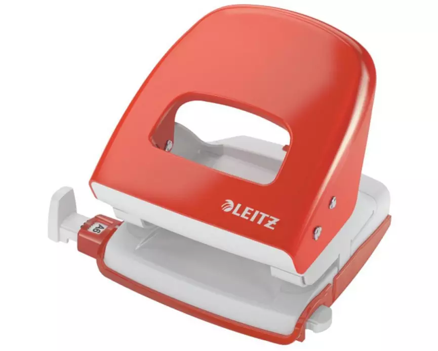 Leitz Locher Nexxt 30 Seiten, Grau-Hellrot