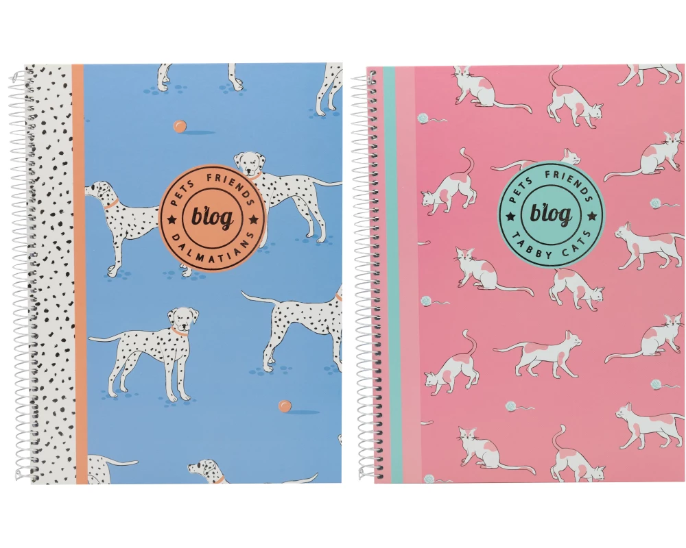ANCOR Spiralbuch A4 PET FRIENDS 105490 assort., 5mm, 90g 80 Bl.
