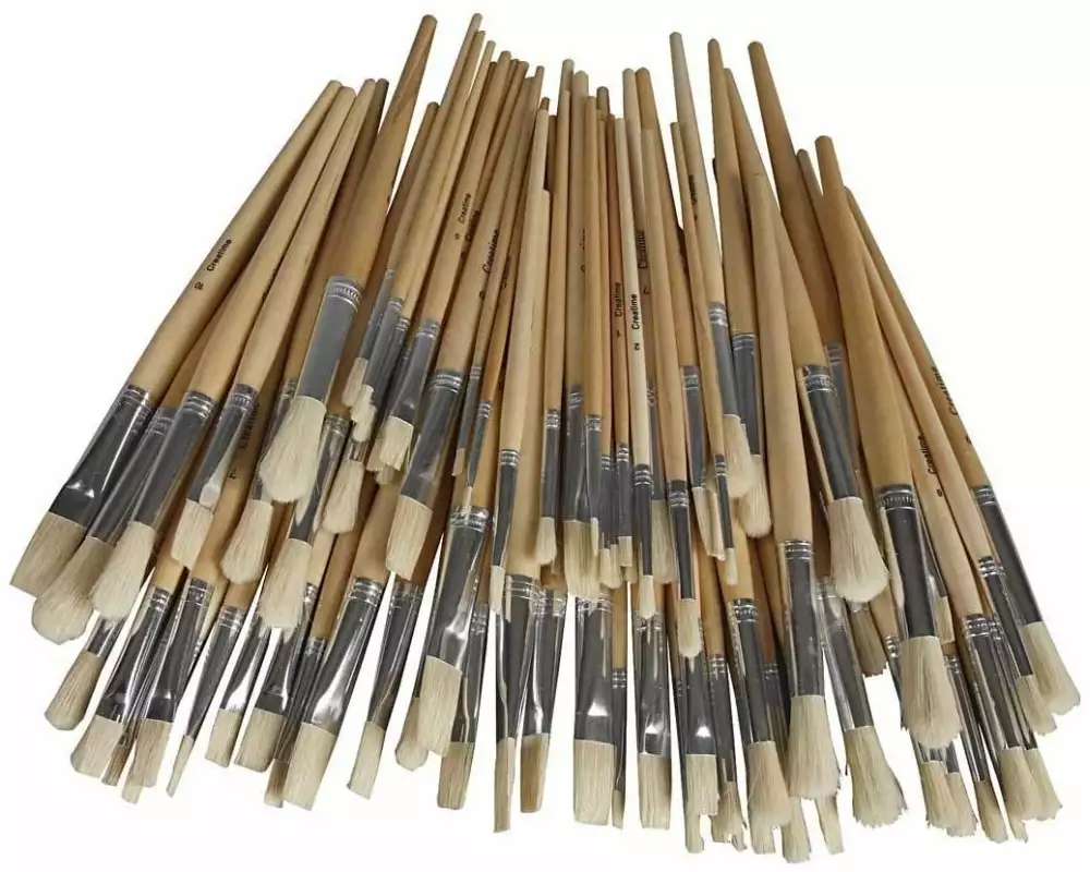 Creativ Company Borstenpinsel Rundpinsel 80 Stück