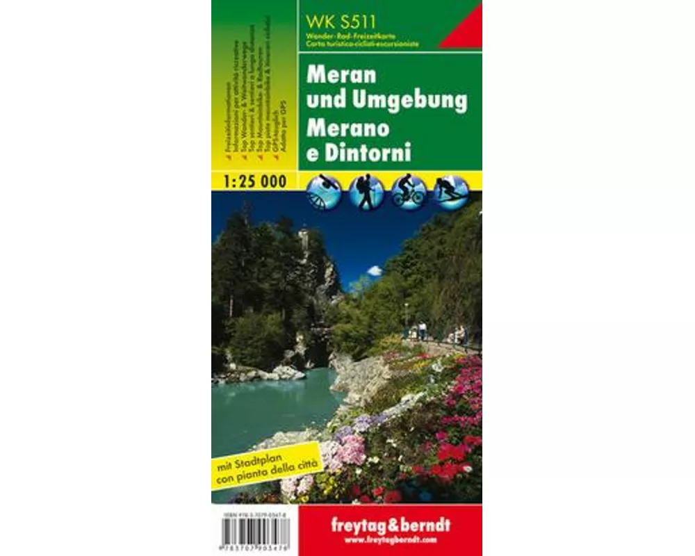 freytag & berndt Wanderkarte WKS 511 Meran und Umgebung 1:25.000