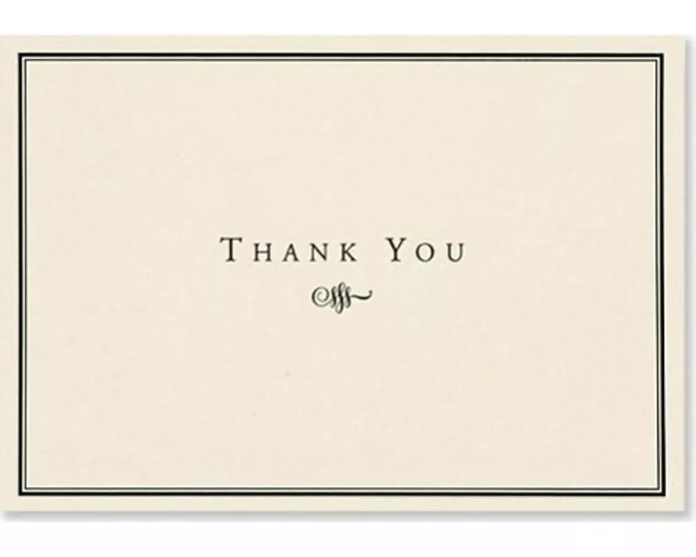 Thank You Notes Black/cream