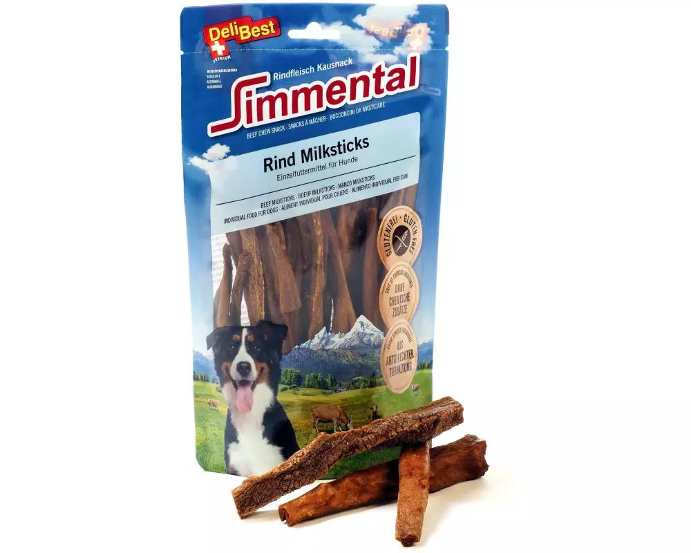 DeliBest Kausnack Simmental Rind Milksticks, 200 g