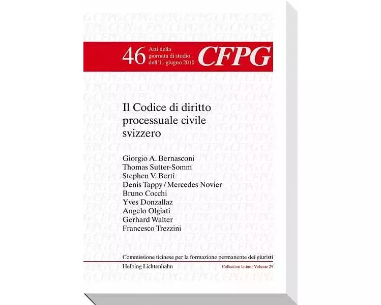 Il Codice di diritto processuale civile svizzero