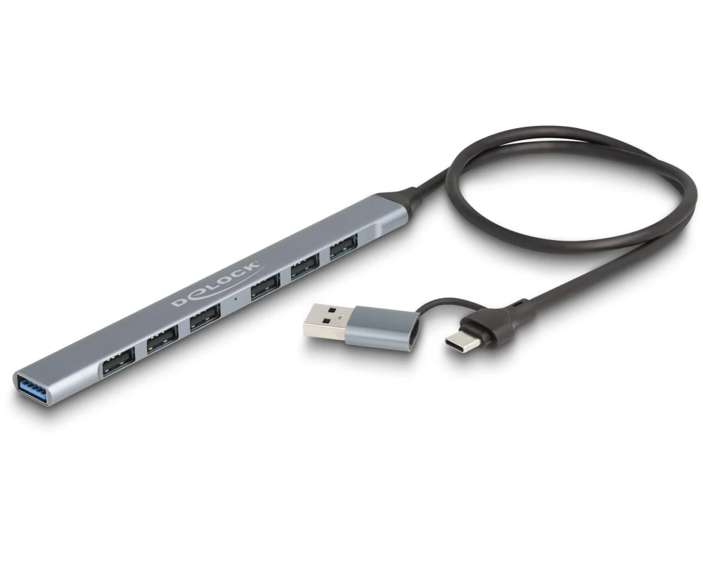 Delock USB-Hub USB-C/A - 6x USB-A 2.0/ 1x USB-A 3.0