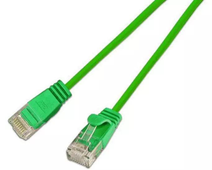 SLIM Slimpatchkabel RJ-45 - RJ-45, Cat 6, UTP, 5 m, Grün