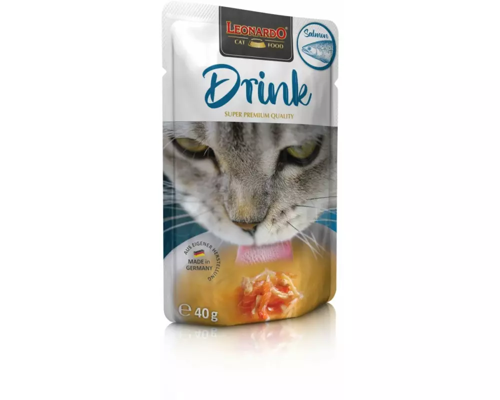 Leonardo Cat Food Katzen-Snack Drink Lachs, 40 g