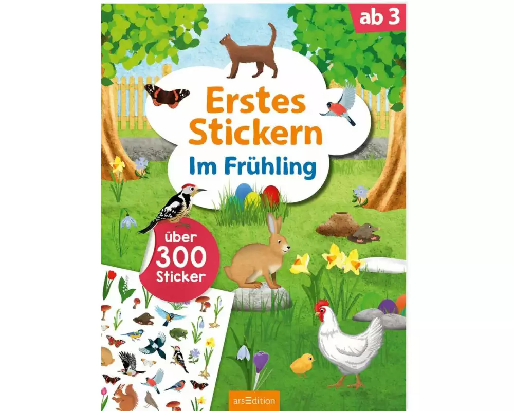 Erstes Stickern – Im Frühling