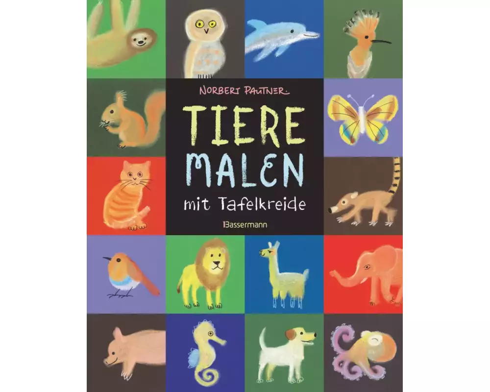 Tiere malen mit Tafelkreide. Für Kinder ab 5 Jahren