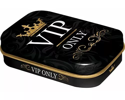 Pillendose. Achtung / VIP Only