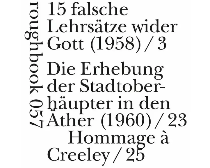 15 falsche Lehrsätze wider Gott und andere serial poems