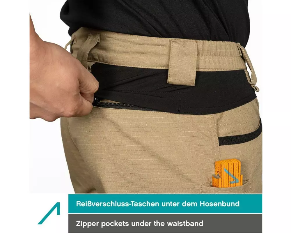 ACE ACE Constructor Herren-Arbeitshose lang lang Beige 56