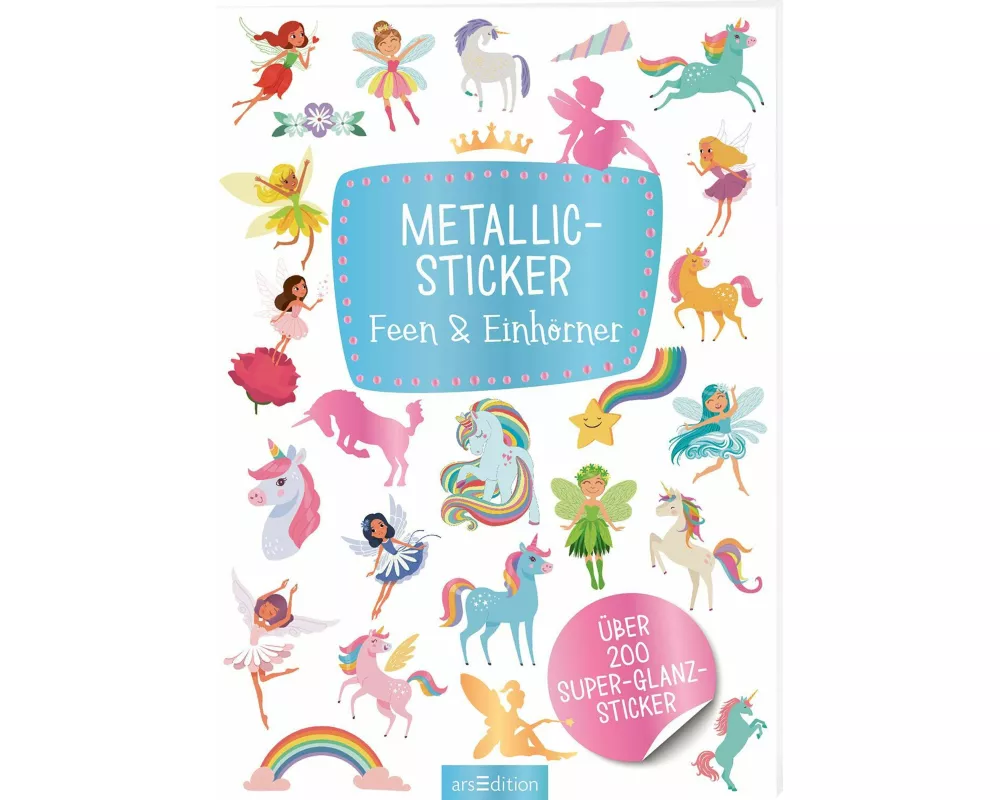 Metallic-Sticker – Feen & Einhörner