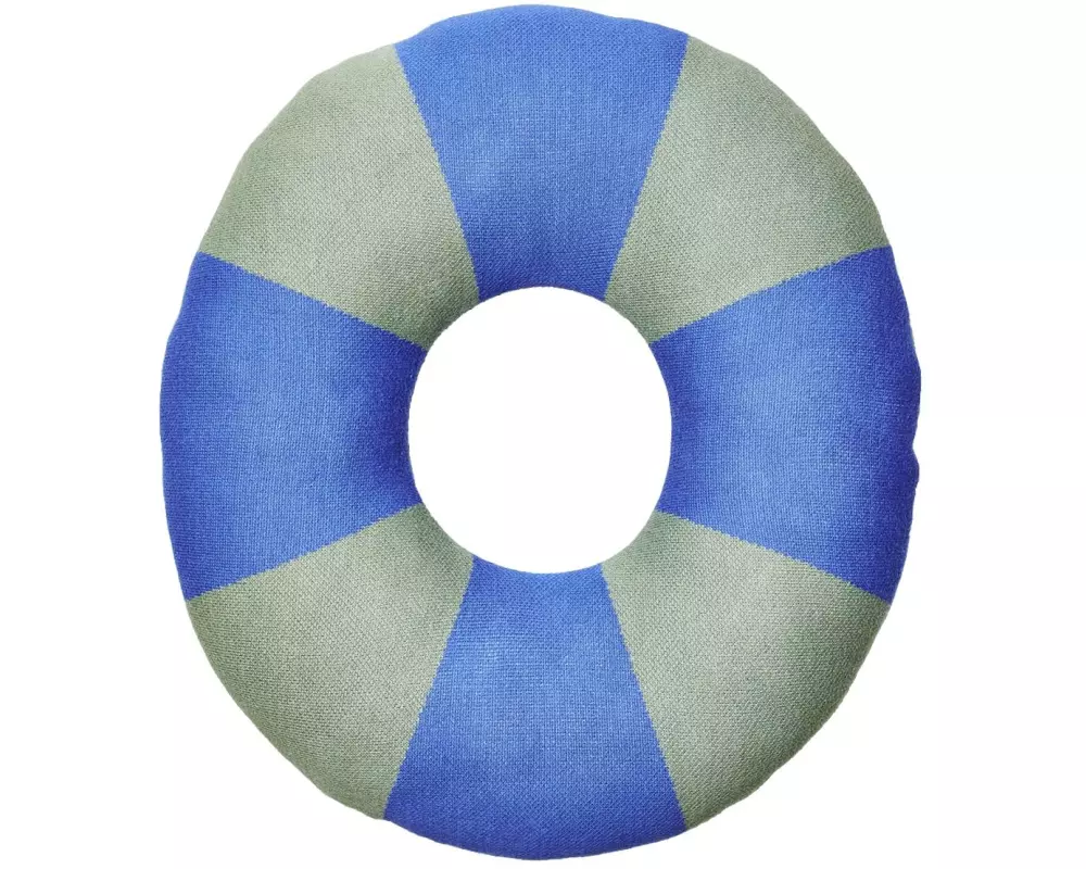 Chic Mic Gestricktes Baumwollkissen Donut 50 x 50 cm, Blueberry