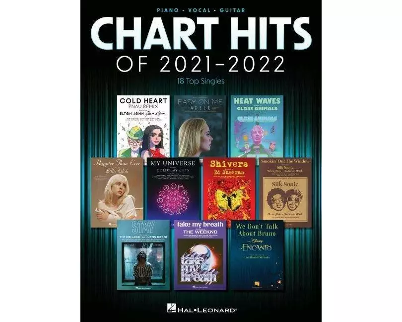 Chart Hits of 2021-2022: 18 Top Singles Arranged for Piano/Vocal/Guitar