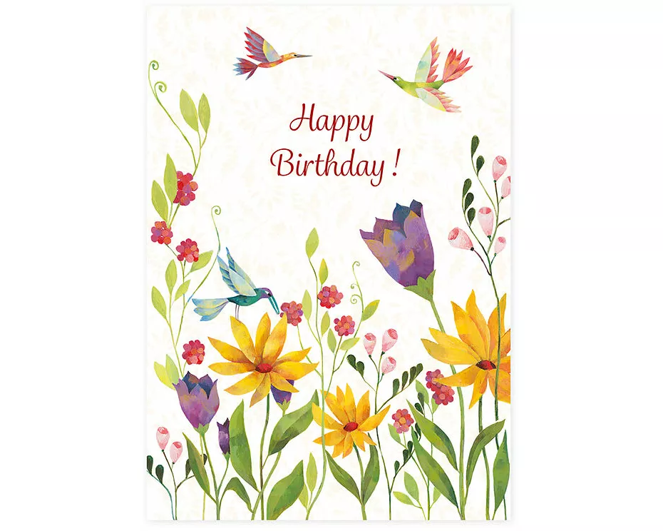 Postkarte. Bunte Grüsse / Blütenpoesie / Hoch