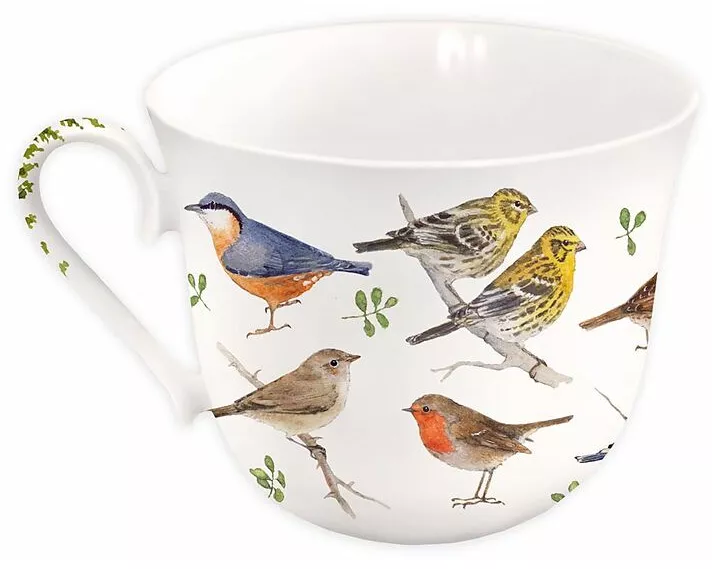 Tasse Gartenvögel