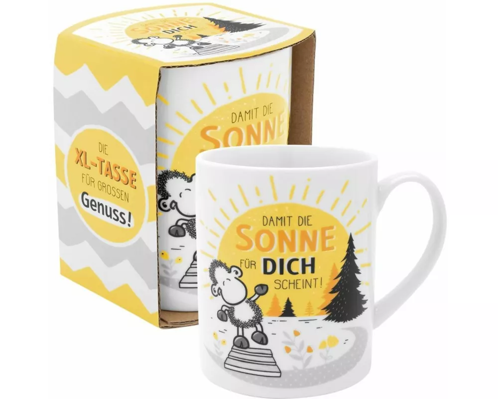 Sheepworld 47548 XL-Tasse Motiv Sonne, Porzellan, 60 cl