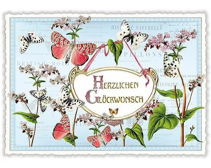 Postkarte / Herzlichen Glückwunsch / quer
