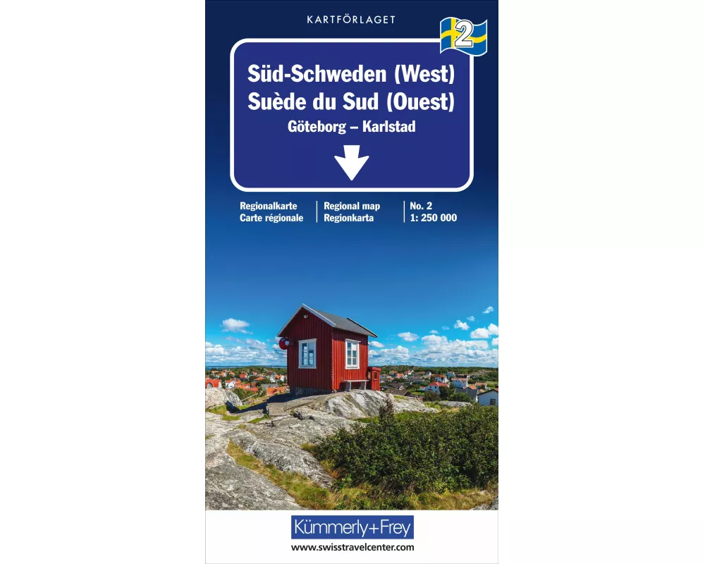 Kümmerly+Frey Regional-Strassenkarte 2 Süd-Schweden (West) 1:250.000