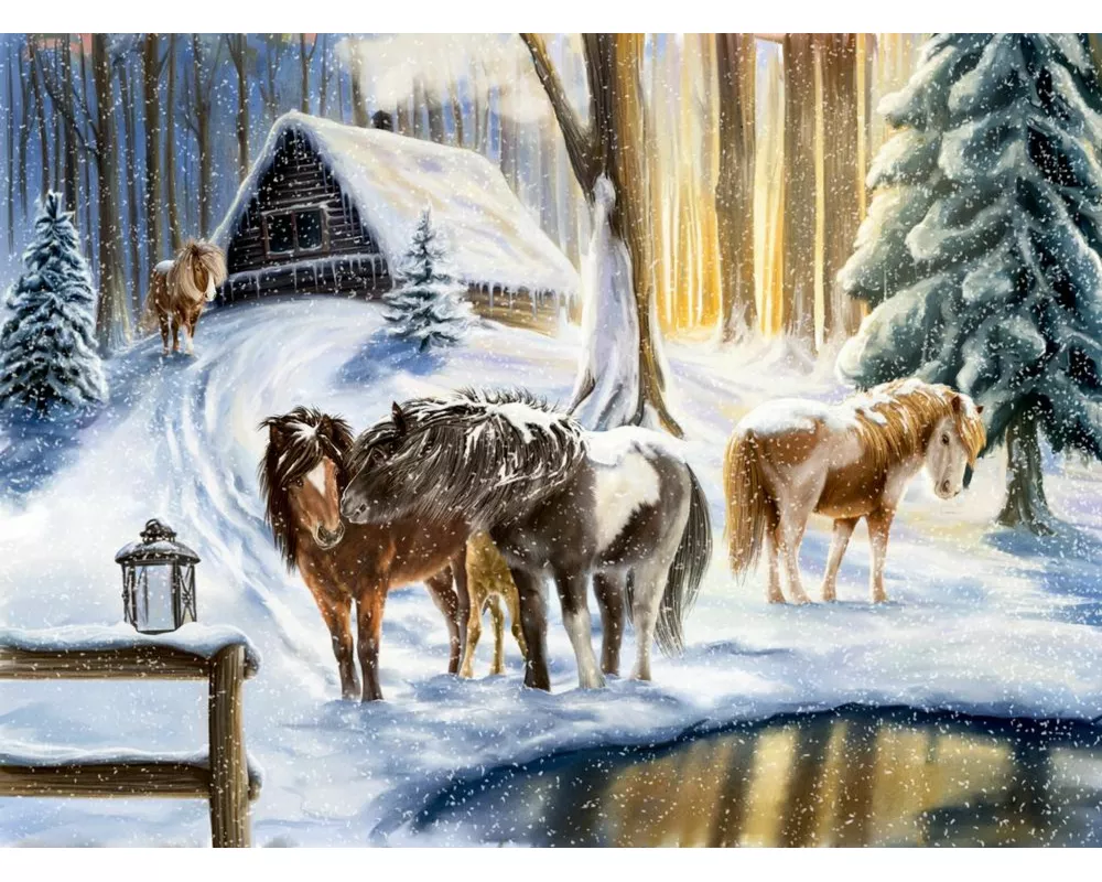 Wandkalender Winterpferde