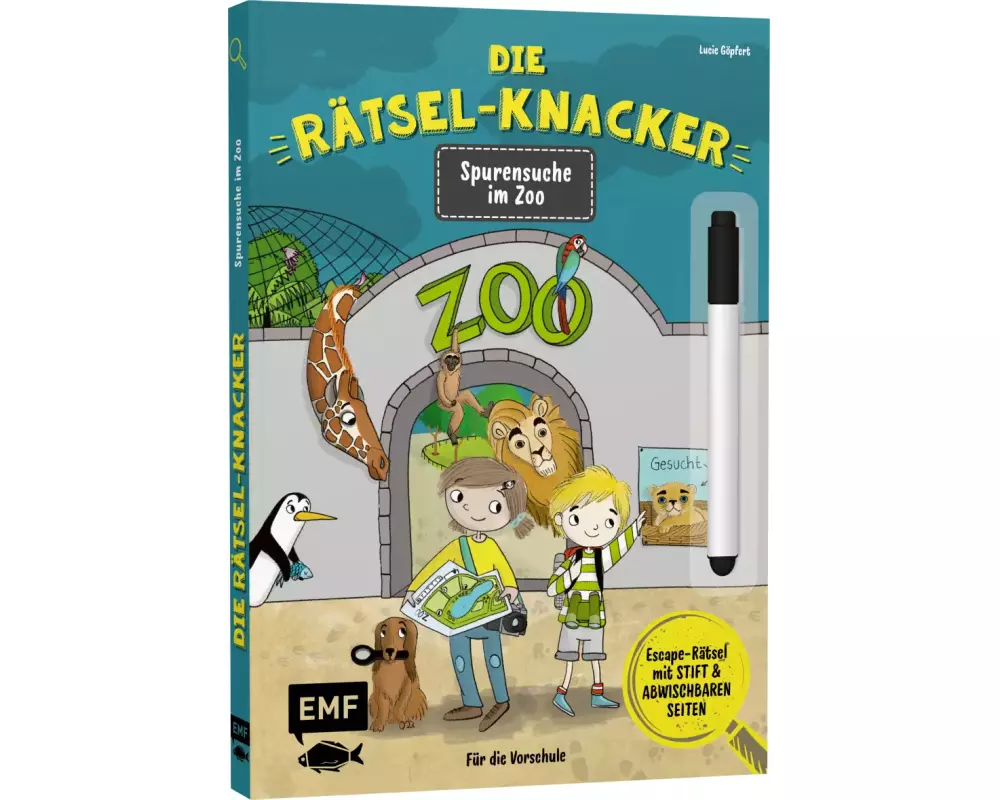 Die Rätsel-Knacker – Spurensuche im Zoo (Buch mit abwischbarem Stift)