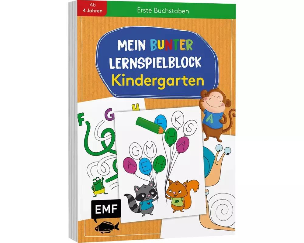 Mein bunter Lernspielblock – Kindergarten: Erste Buchstaben