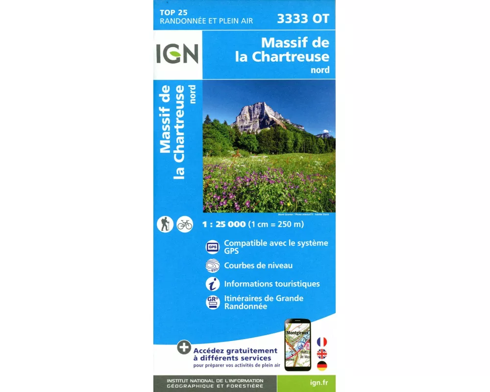 Massif de la Chartreuse nord 1:25 000
