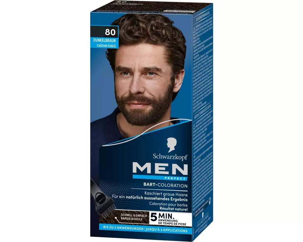 Schwarzkopf Men Perfect Barttönung Perfect Bart 80 Dunkelbraun
