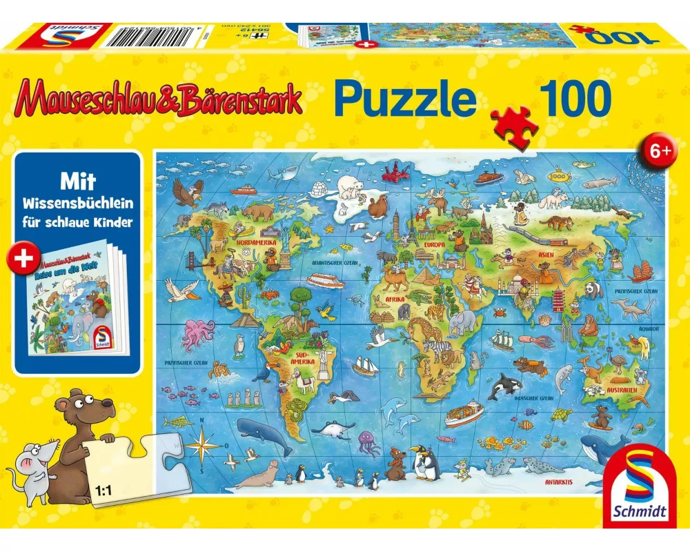 Reise um die Welt, 100 Teile, mit Add-on (Wissensbüchlein)