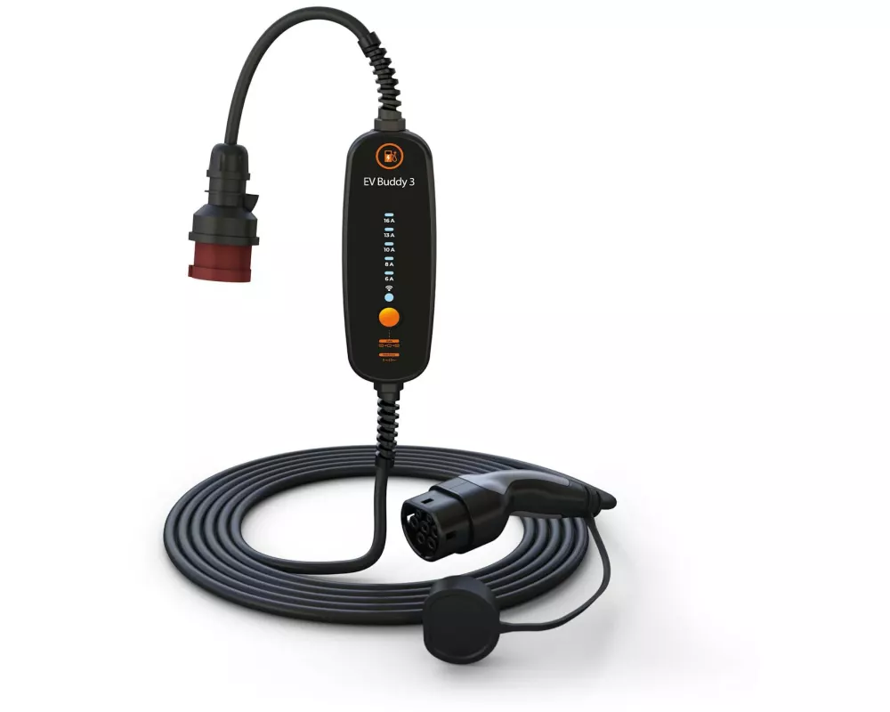 EV Buddy Ladekabel für EV Buddy 3, 11kW, 6.5m, Bluetooth