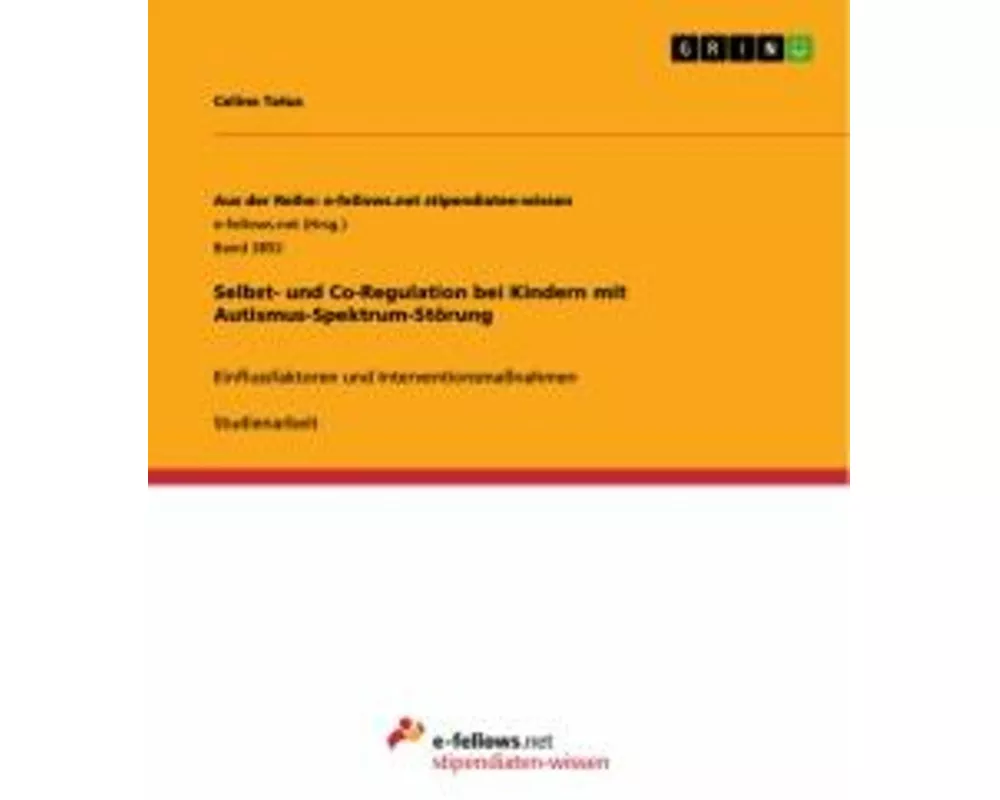 Selbst- und Co-Regulation bei Kindern mit Autismus-Spektrum-Störung