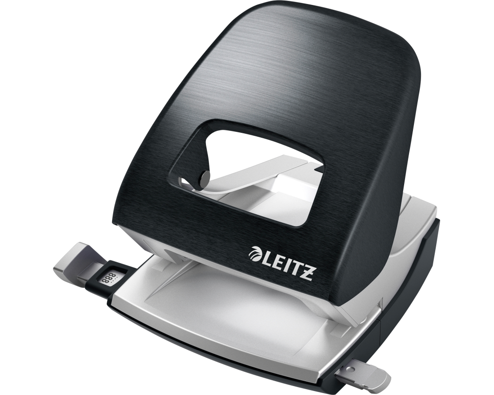 LEITZ Bürolocher NewNeXXt Metall 50060094 satin schwarz 30 Blatt