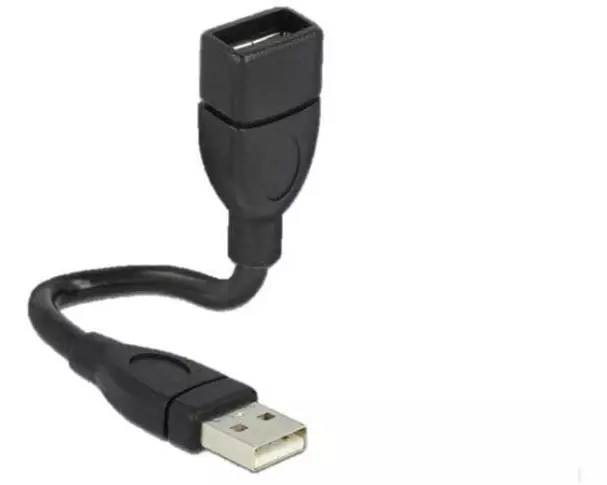 Delock USB 2.0-Kabel ShapeCable USB-A - USB-A 0.15 m