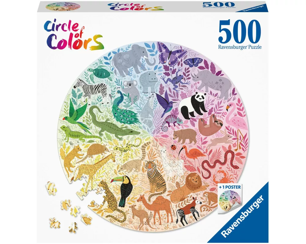 Erwachsenenpuzzle 500 Teile - Circle of Colors - Tiere