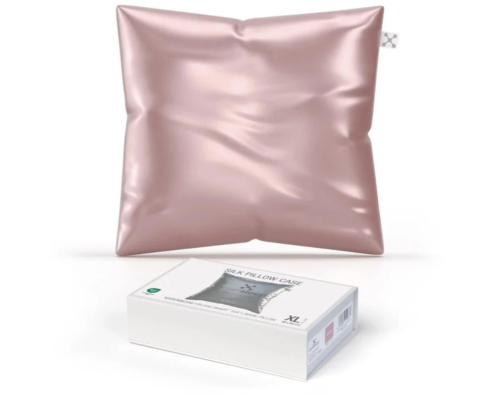Smartsleep Kopfkissenbezug Seide 80 x 80 cm, Rosa